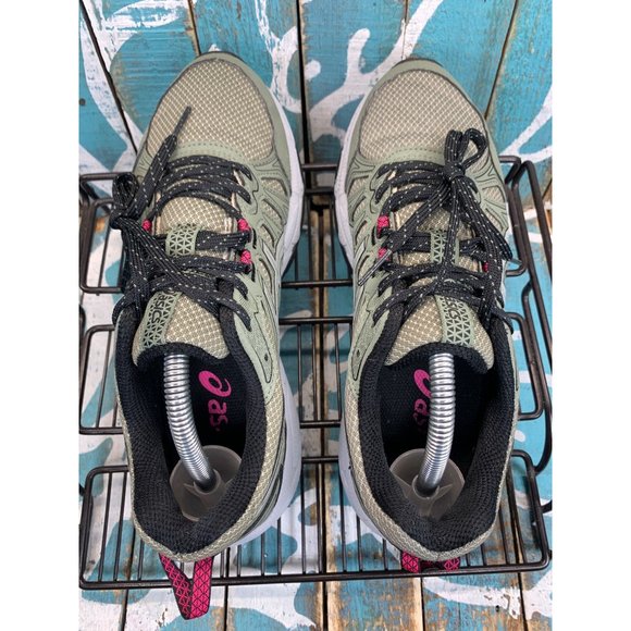 ASICS GEL VENTURE 7 WOMENS SZ 7.5 OLIVE GREEN/PINK RUNNING SHOE 1012A476 - Picture 5 of 10